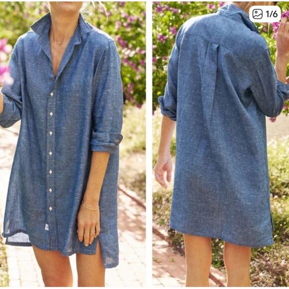 Frank & Eileen Murphy Linen Shirtdress Size Medium - Picture 1 of 7